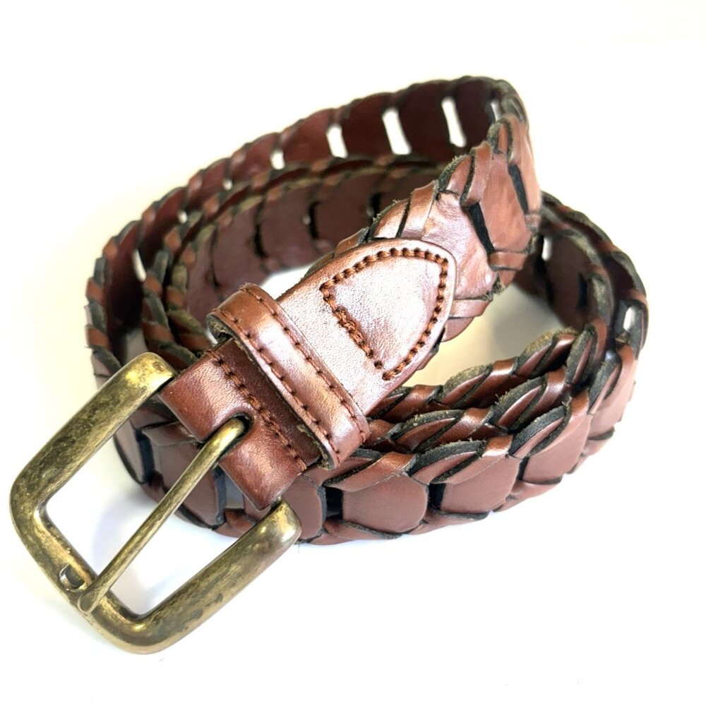 Argentina Leather Belt Full Grain Cowhide Adult Size 42 Brass Buckle Brown